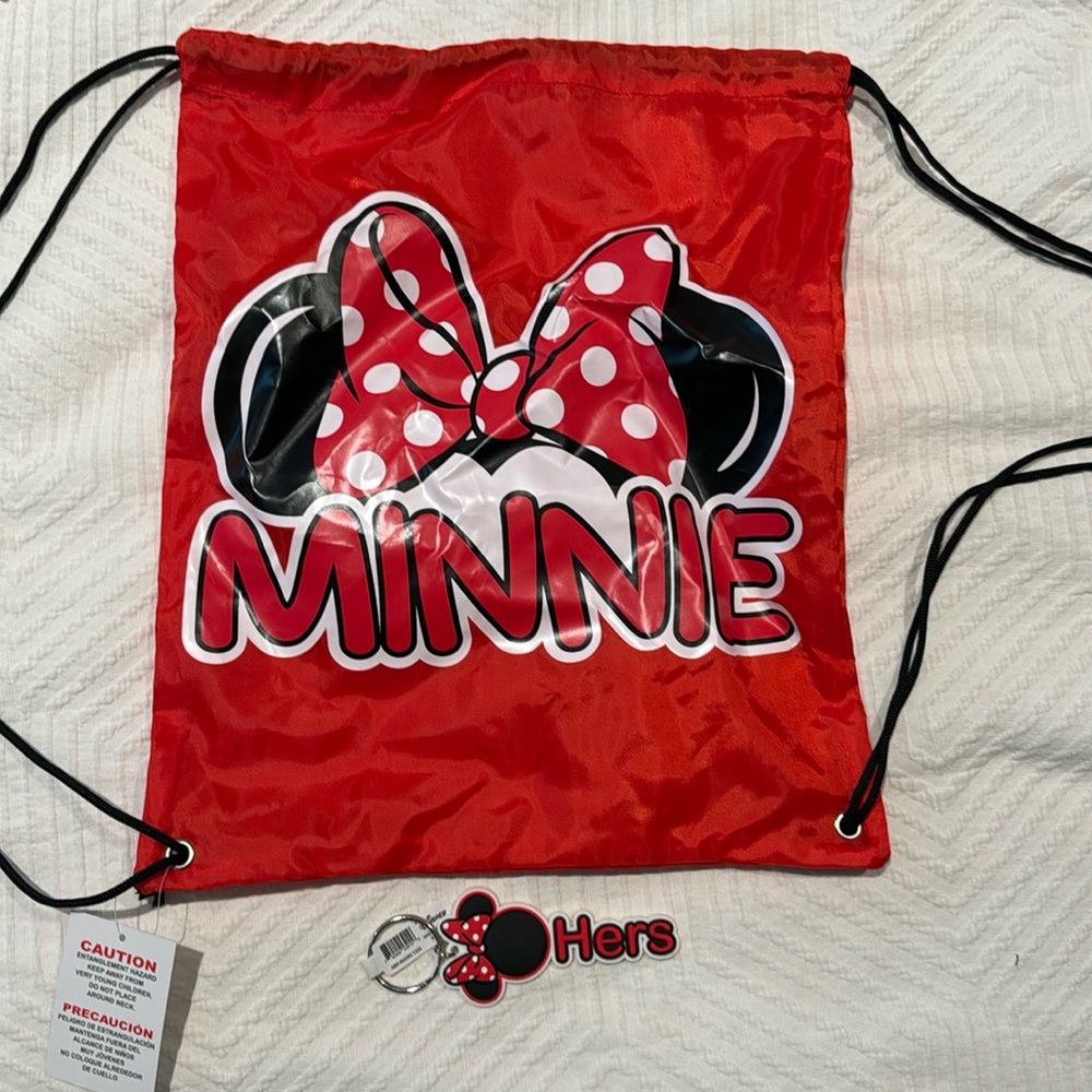 NWT Disney tote bag backpack and keychain
